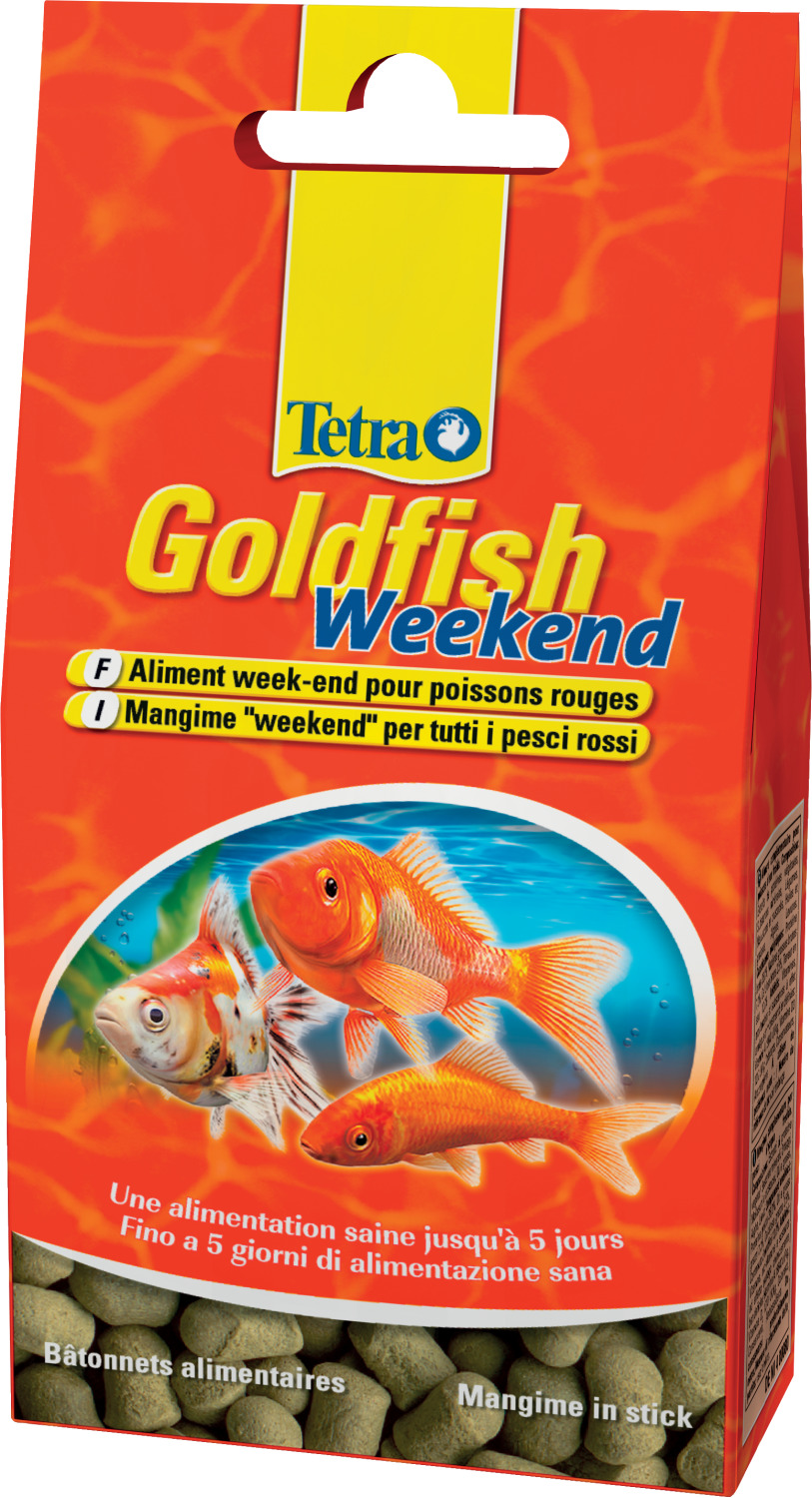 Aliment complet pour poissons rouges sous forme de sticks spécial weekend Goldfish 40 pièces
