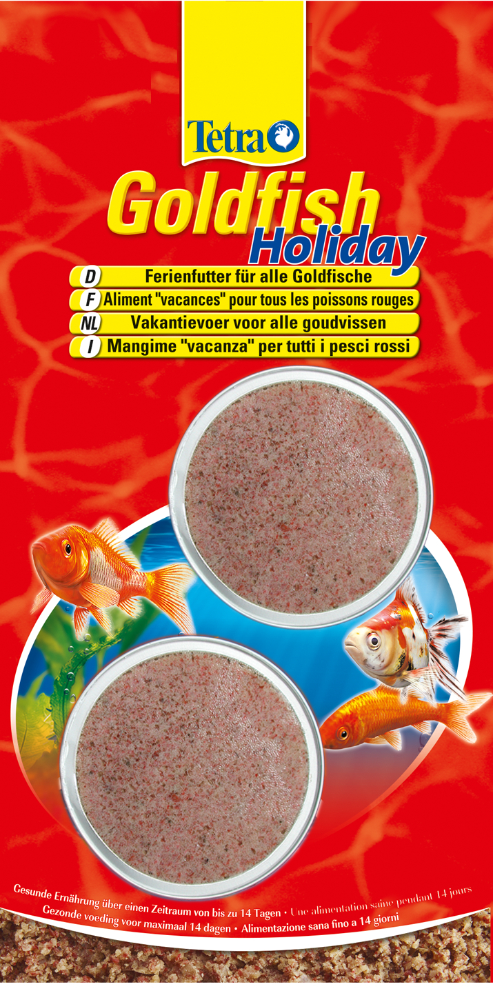 Aliment complet pour poissons rouges bloc de gel spécial vacances 14 jours Goldfish 2 x 12 g