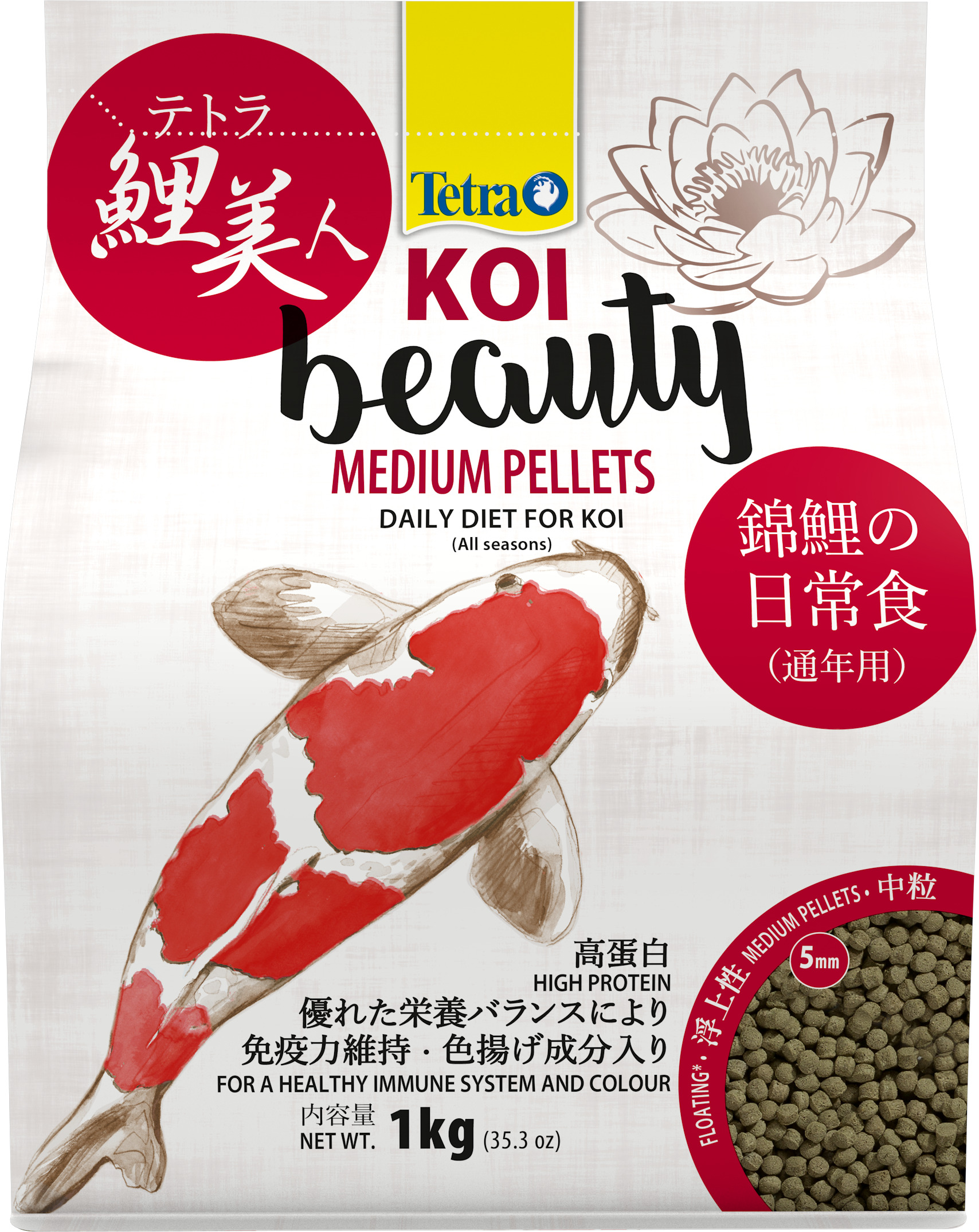 Alimentation poisson -Tetra Koi beauty medium- 4L