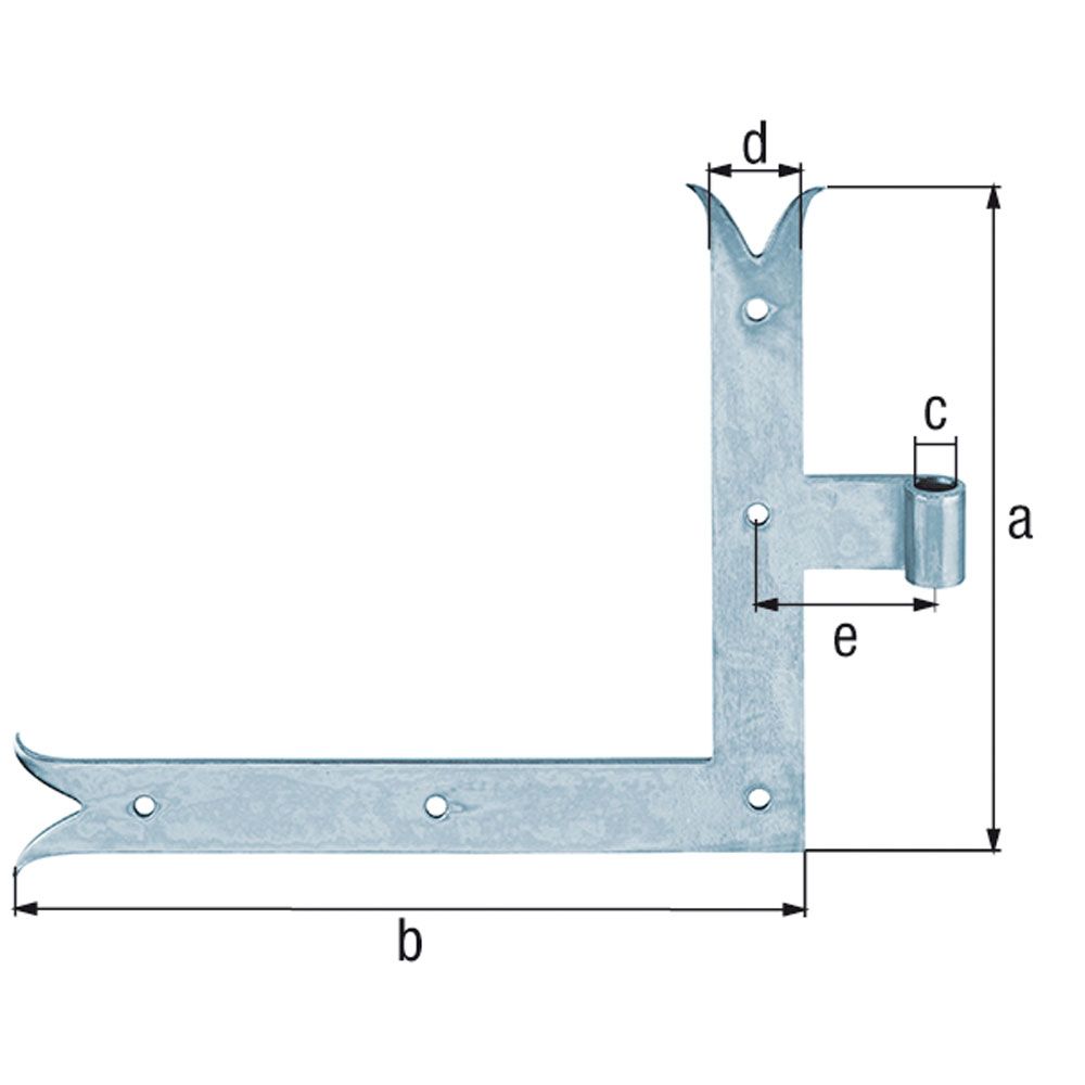 Penture équerre QC droite CATA 250x300