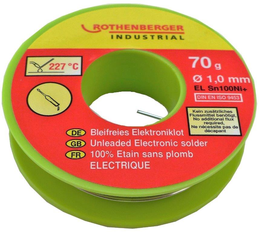 Etain électronique 1 mm ame décapante 200GRS - ROTHENBERGER INDUSTRIAL