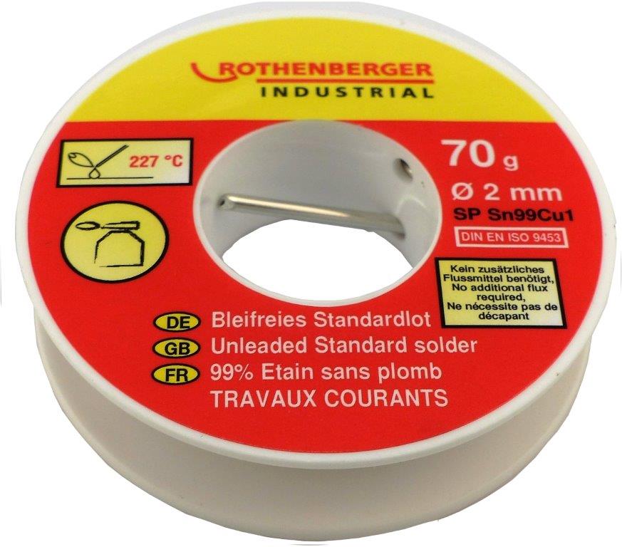 Bobine d'étain travaux courants 2mm 200gr. - ROTHENBERGER INDUSTRIAL