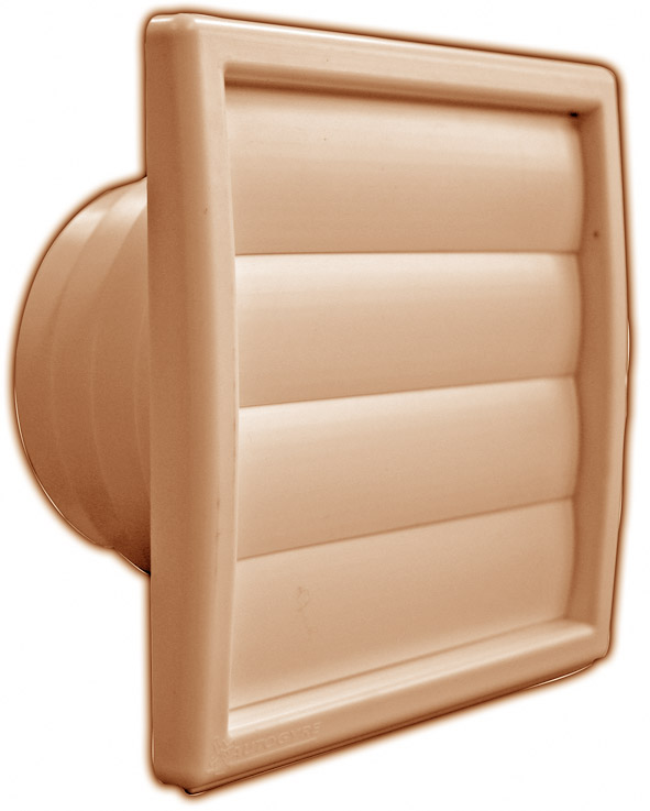 clapet extérieur à volets ø100 à 130mm - sable - AUTOGYRE