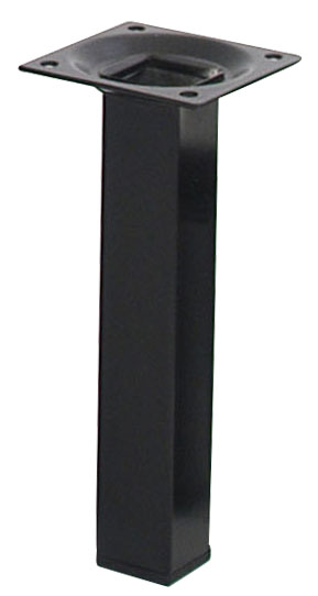 Pied carré métal noir H.150 25x25 mm - EVOLUDIS