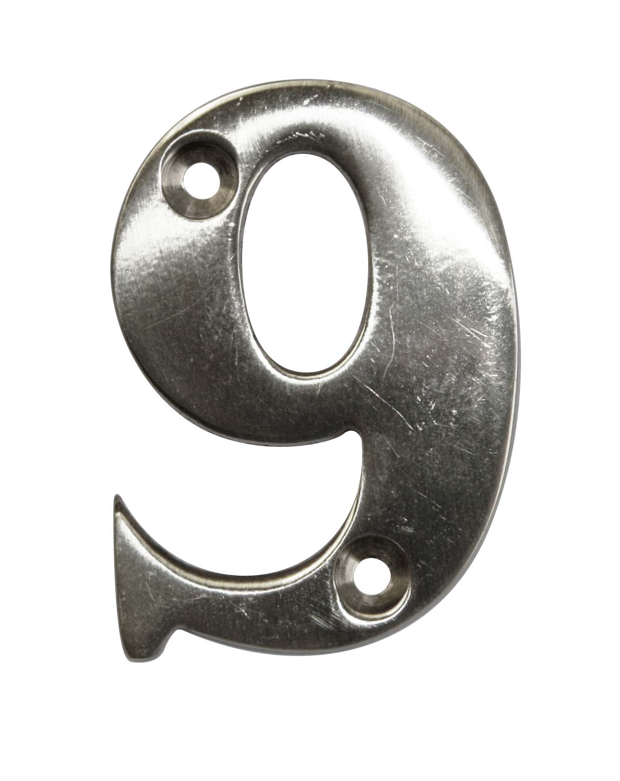 Chiffre 9 - neuf laiton chromé 51 mm NOVAP