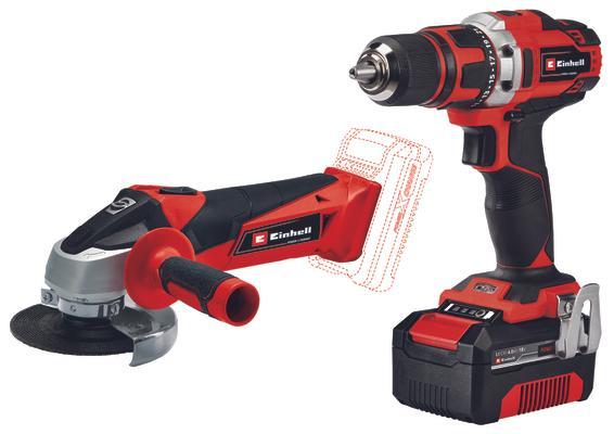 Pack perceuse et meuleuse sans fil TE-TK 18/2 Li Kit - EINHELL