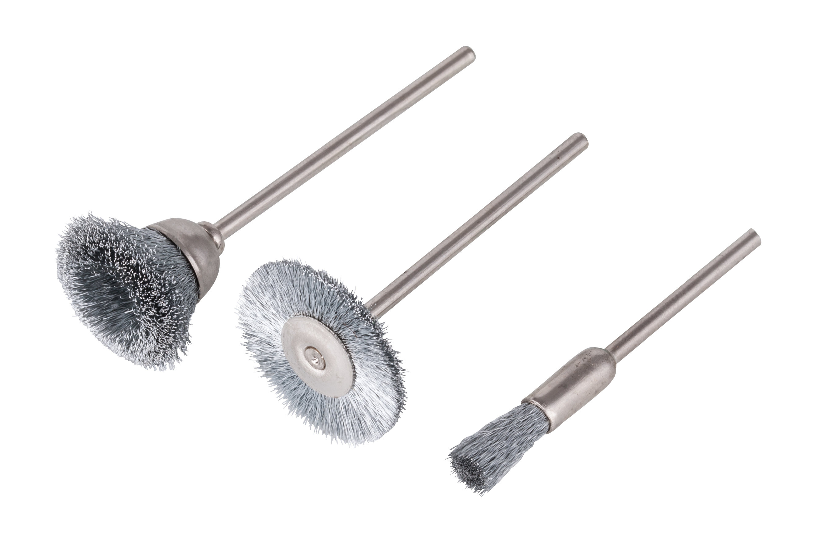 1 Lot de 3 mini-brosses métal T2.3mm