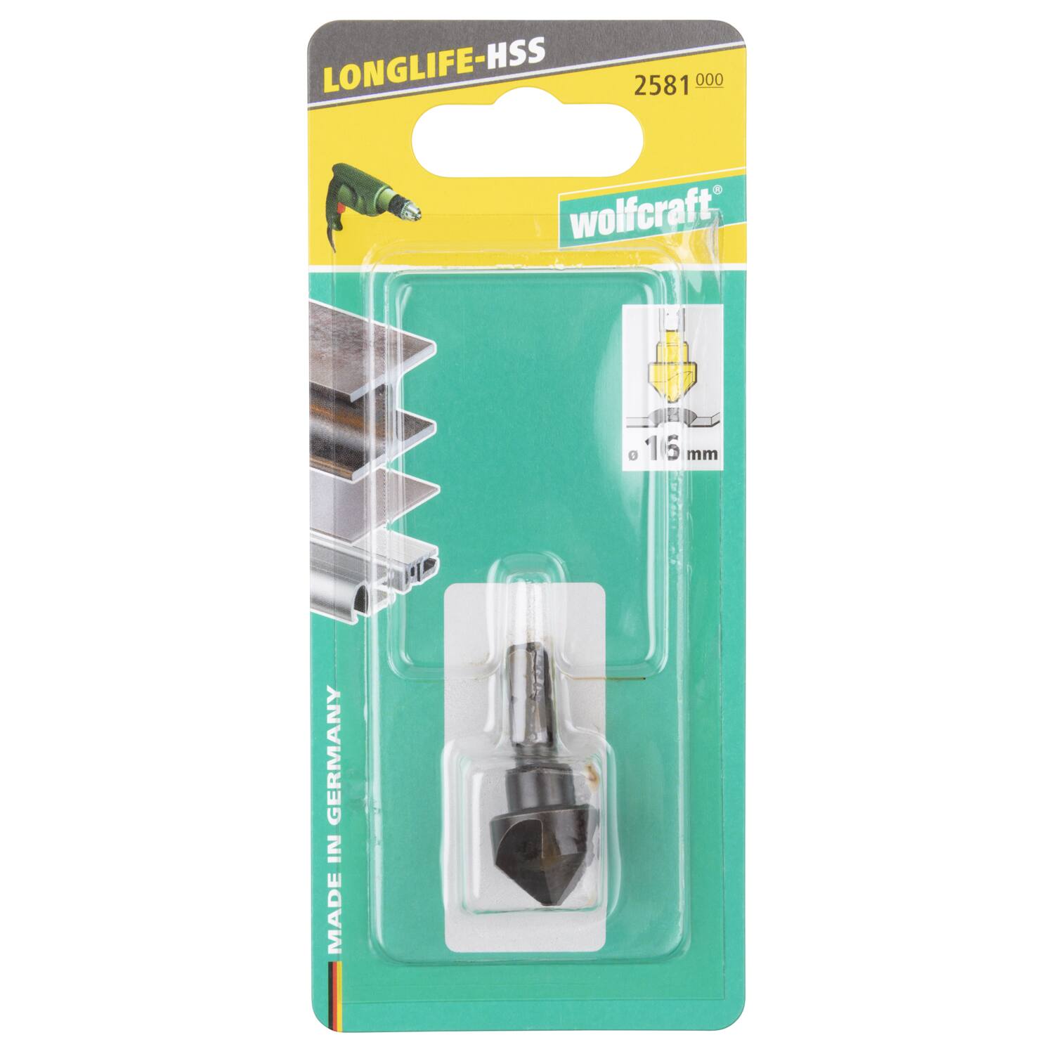 Fraisoir HSS 6 pans Ø16mm - WOLFCRAFT