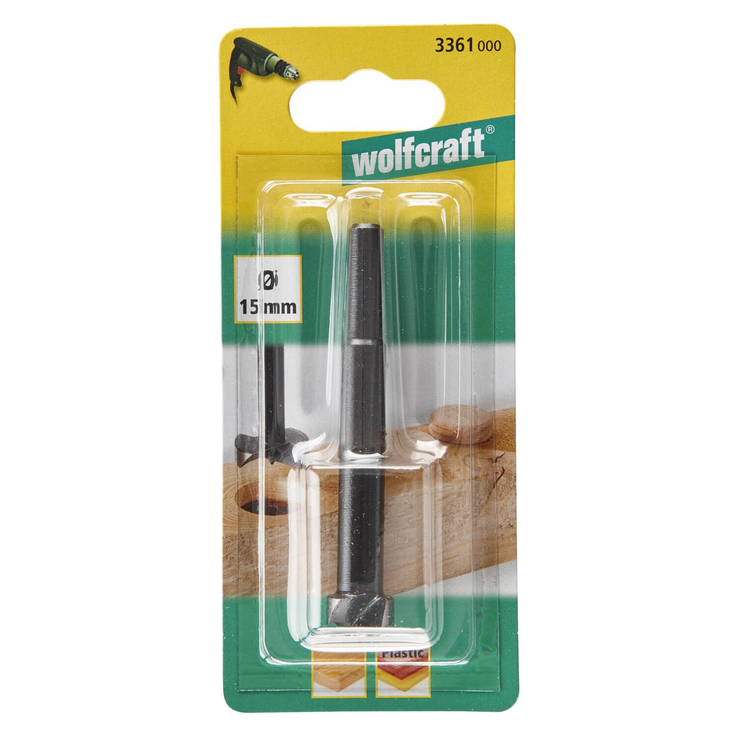 Fraise à bois à encastrer L90 Ø15 mm - WOLFCRAFT