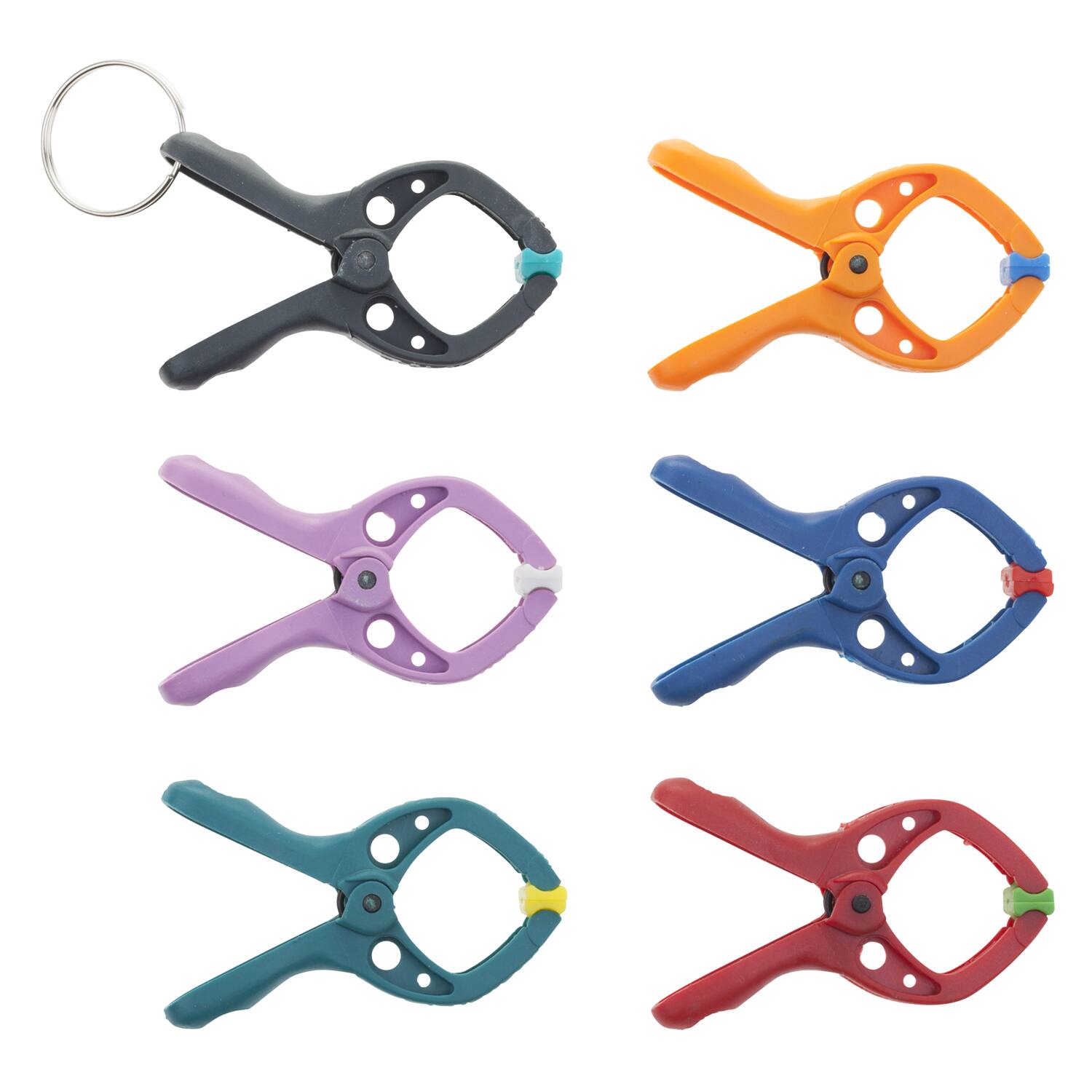 6 micro-pinces & anneau porte-clé - WOLFCRAFT
