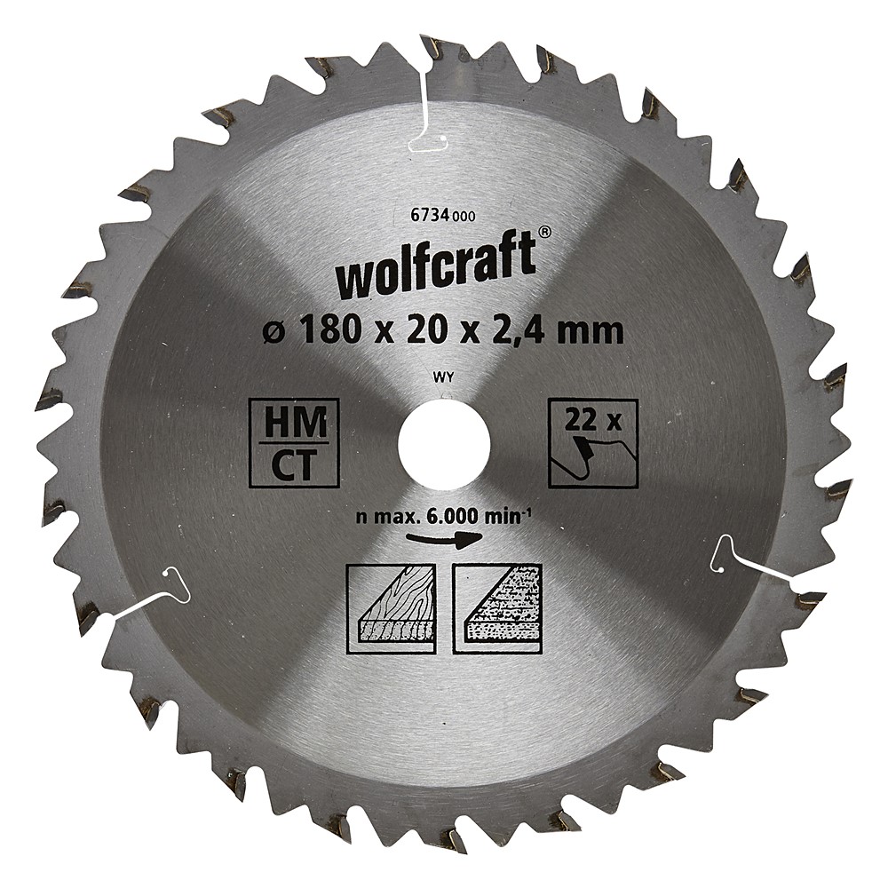 1 Lame scie circulaire CT 22 dts Ø180x20mm