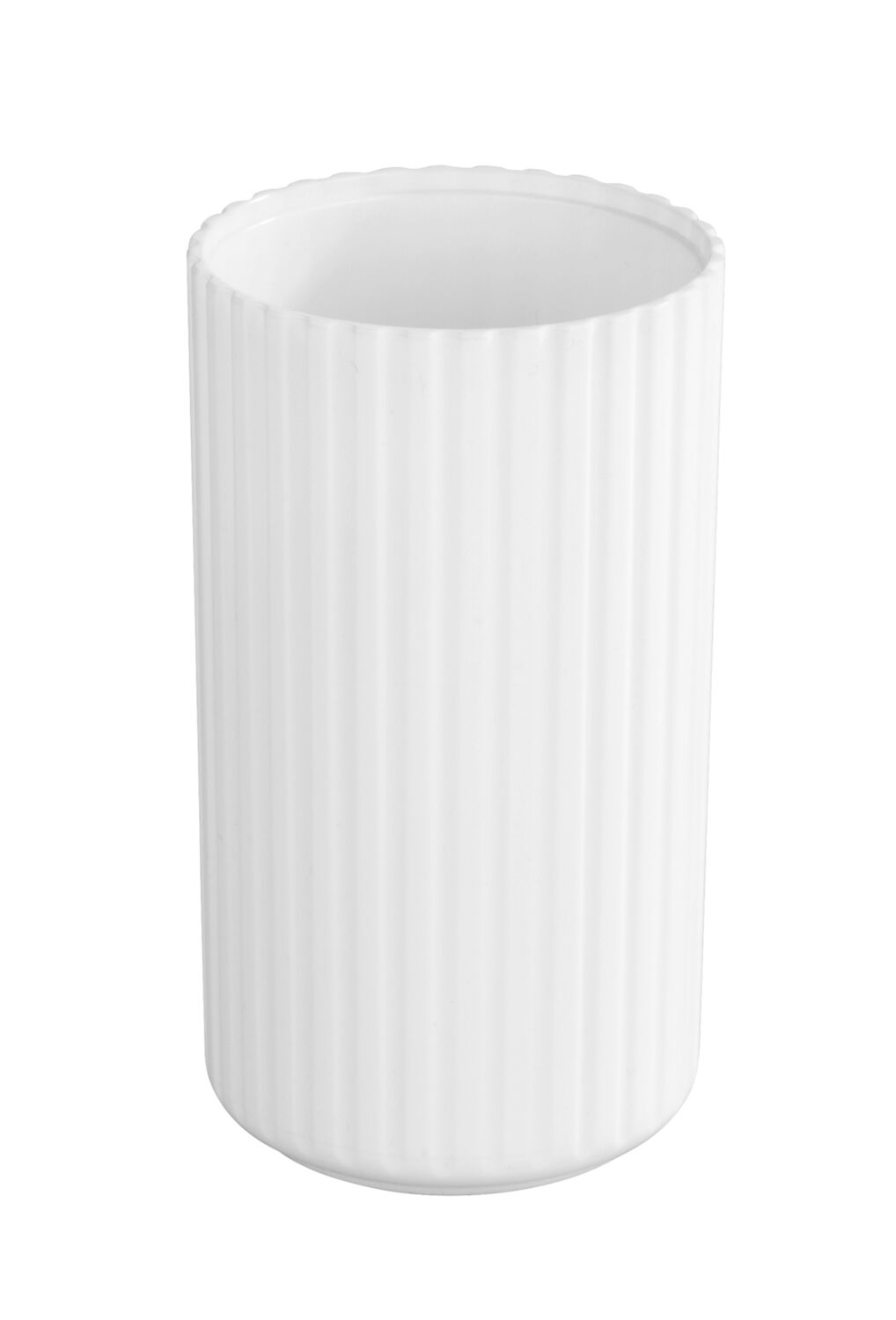 Gobelet brosse à dents Minas plastique blanc - ALLSTAR