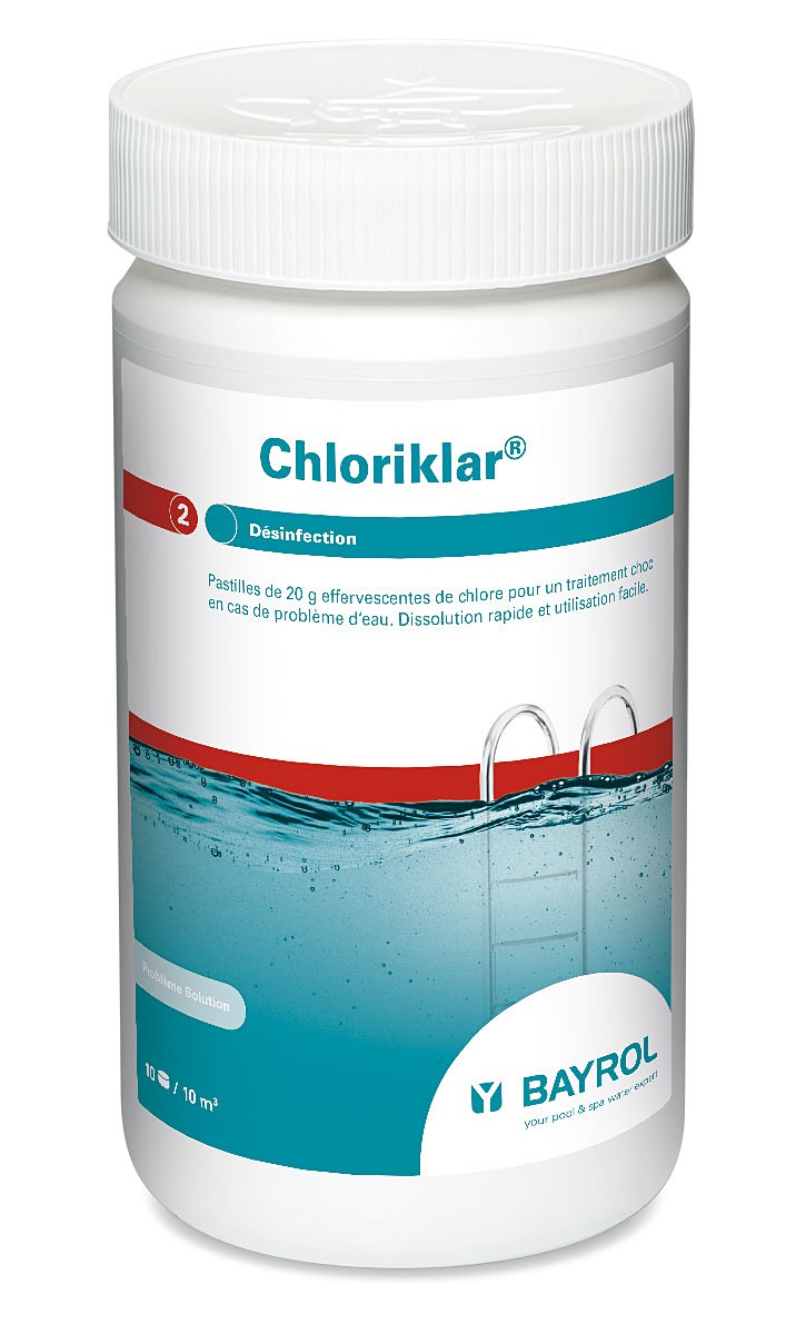 Traitement chlore rapide piscine Choriklar 1kg - BAYROL