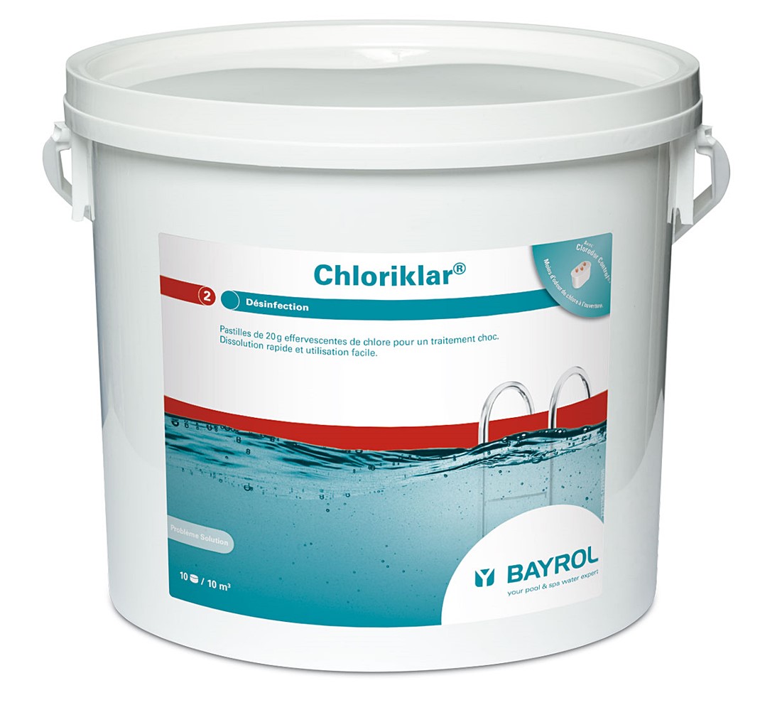 Traitement chlore rapide piscine Choriklar 5kg - BAYROL