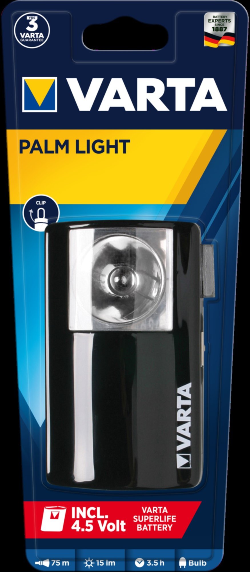 Boitier Varta Palm Light+3Lr12 Incluse VARTA