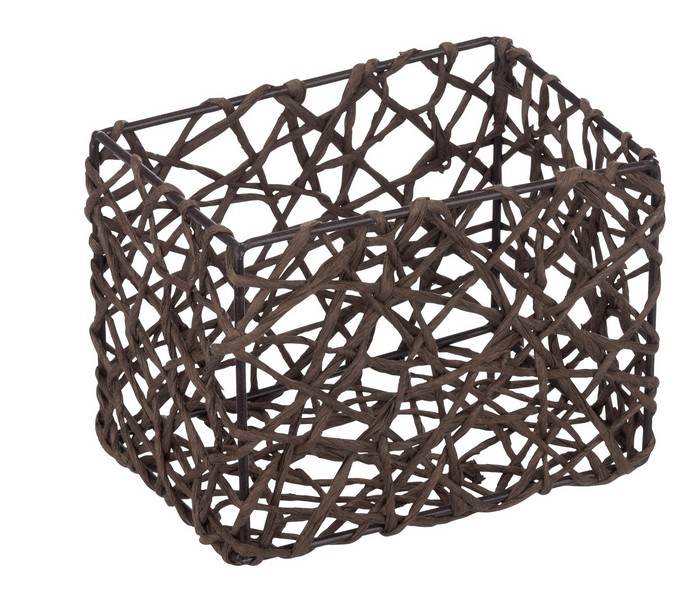 Corbeille sdb curly marron