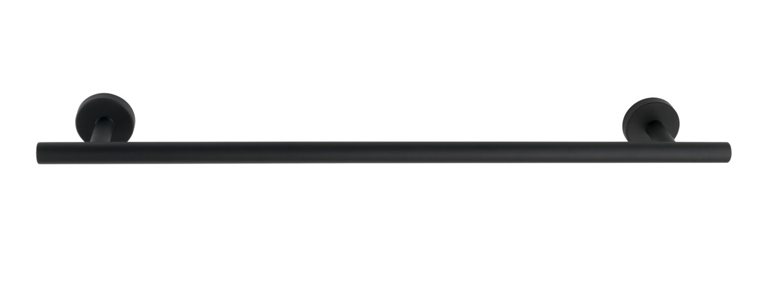 Porte-serviettes 1 barre Bosio inox noir mat - WENKO
