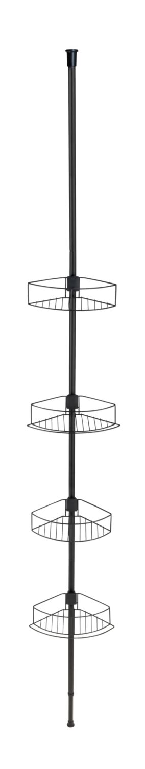 Étagère télescopique inox Dolcedo noir mat WENKO