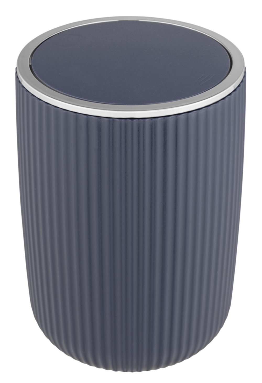 Poubelle salle de bain Agropoli bleu foncé 5,5L - WENKO