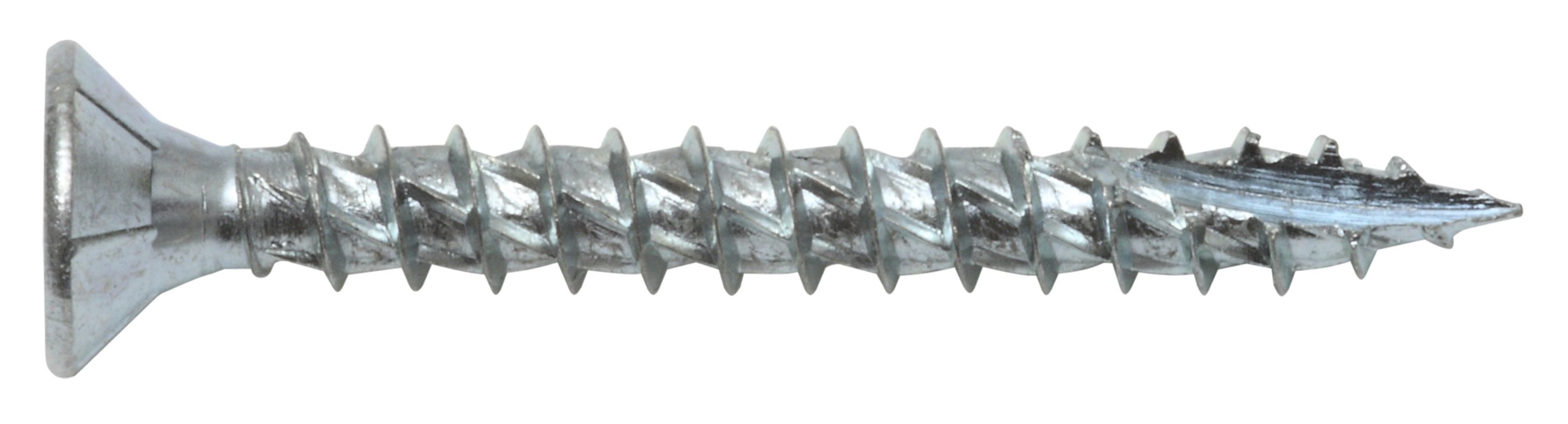 Vis à bois aggloméré à tâte fraisée Formel F 4 x 20 avec embout, filetage total, acier zingué