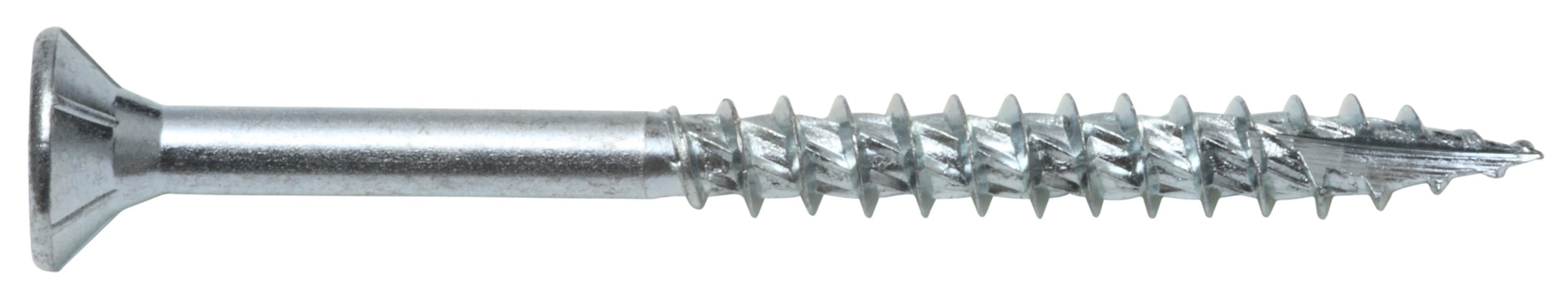 Vis à bois aggloméré à tâte fraisée Formel F 6 x 140 avec embout, filetage partiel, acier zingué
