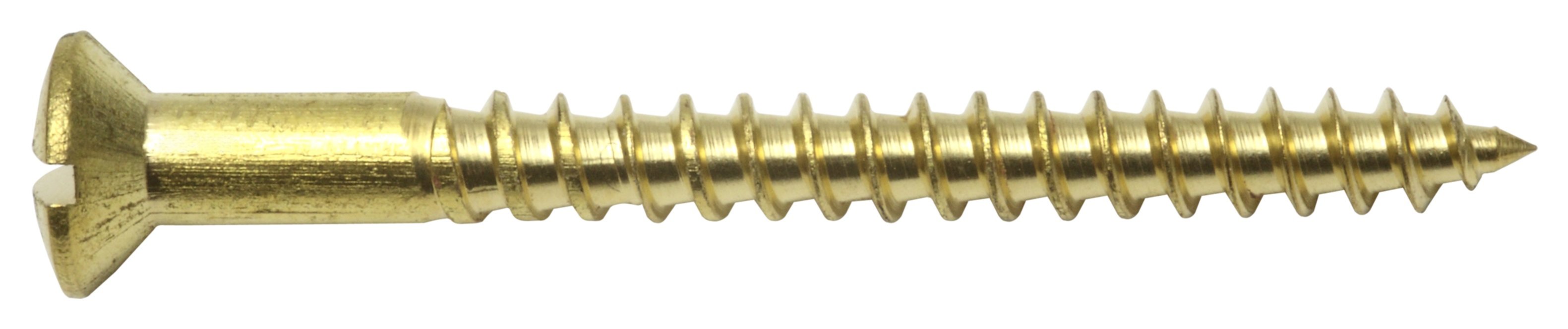 Vis à bois à tête bombée fraisée fendue,3,5 x 30, laiton, DIN 95