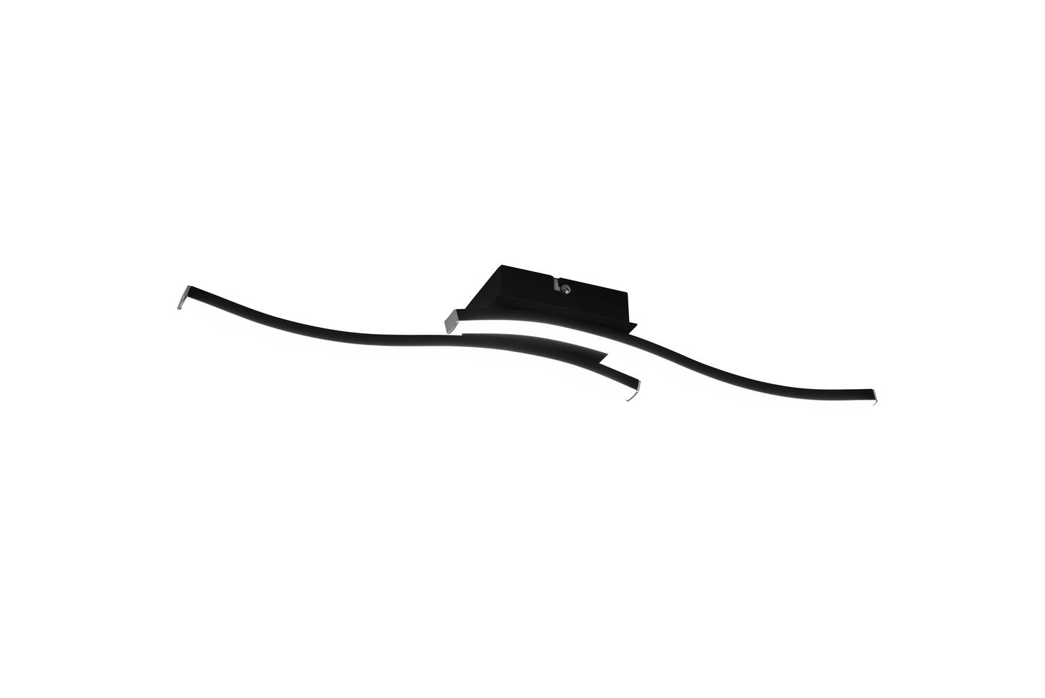 Plafonnier Route Noir Mat Métal Inclus 2xSMD LED 5W 2x600Lm 4000K - REALITY