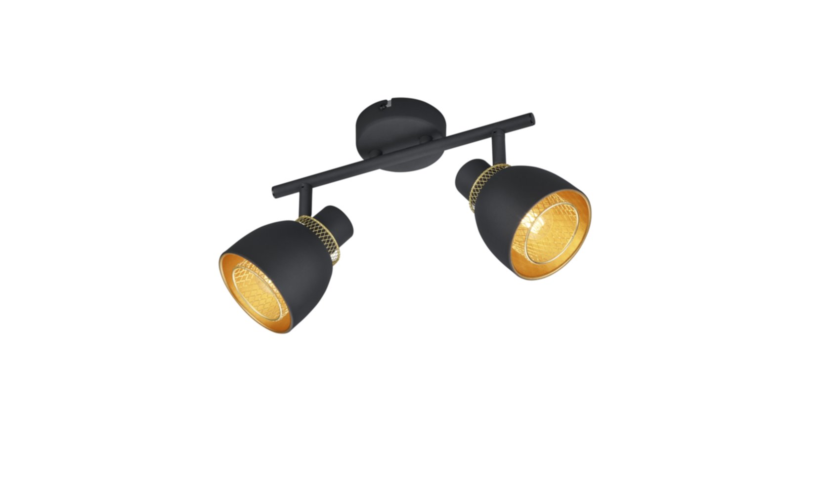 Spot métal noir mat Punch 2xE14 (non inclus) - REALITY