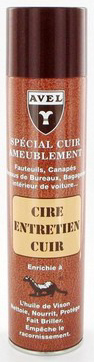 cire entretien du cuir en aérosol - AVEL