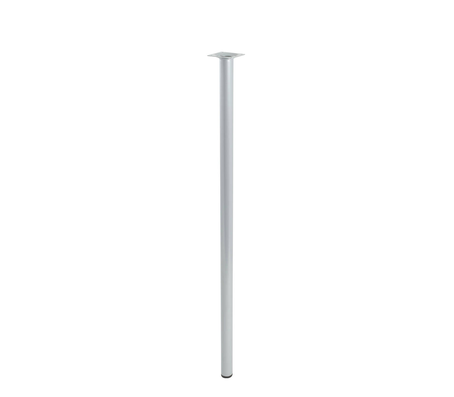 Pied cylindrique métal gris H.800 Ø30 mm - EVOLUDIS