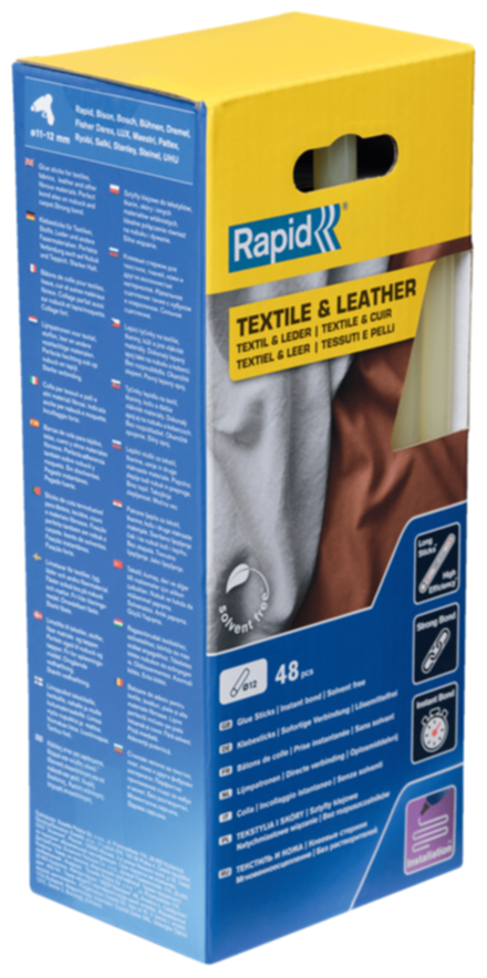 Colle pour textile et cuir 190 mm, 48 bâtons - RAPID