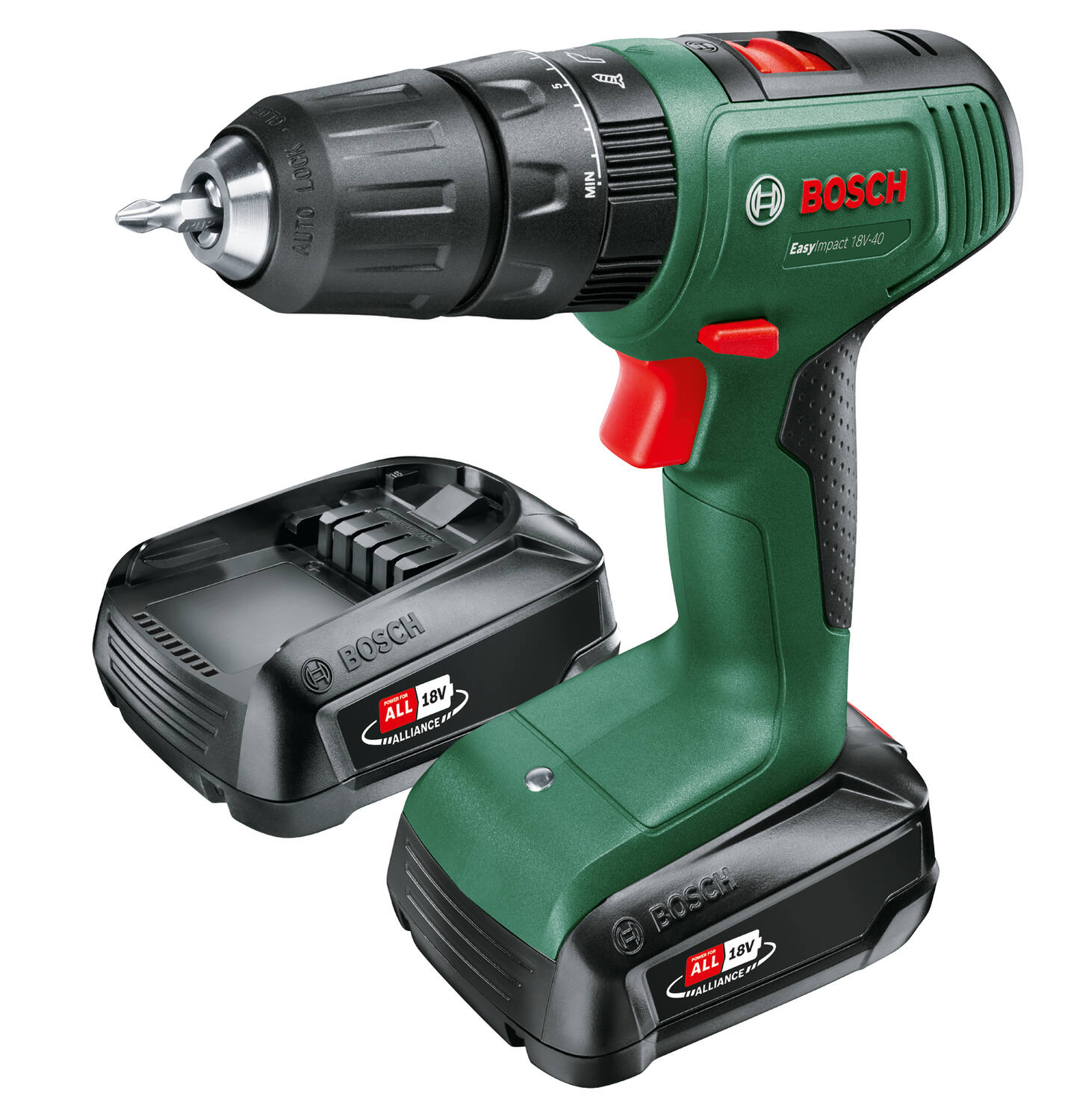 Perceuse-visseuse à percussion EasyImpact 18V-40 2x2Ah - BOSCH