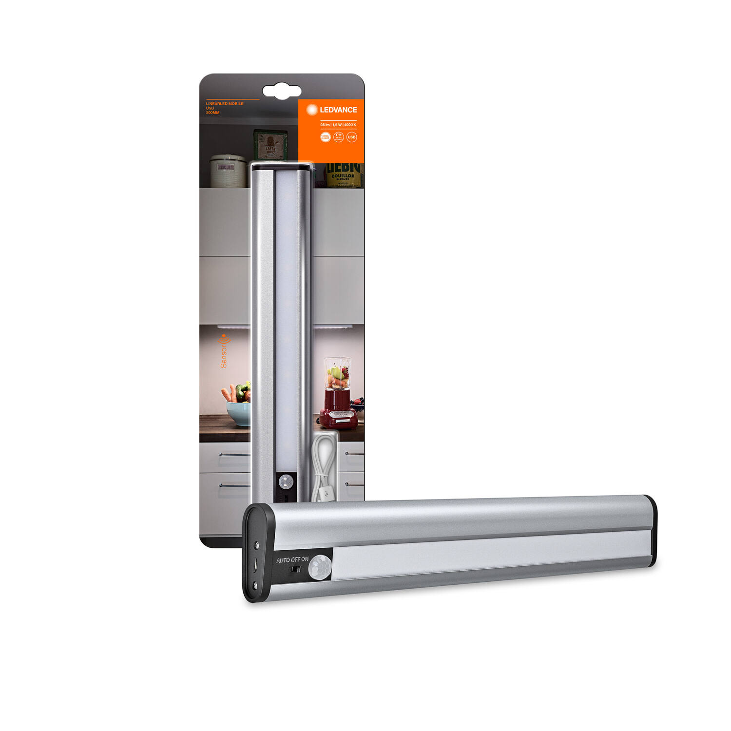 Luminaire Rechargeable LinearLED Mobile Usb 300 Argent  LEDVANCE