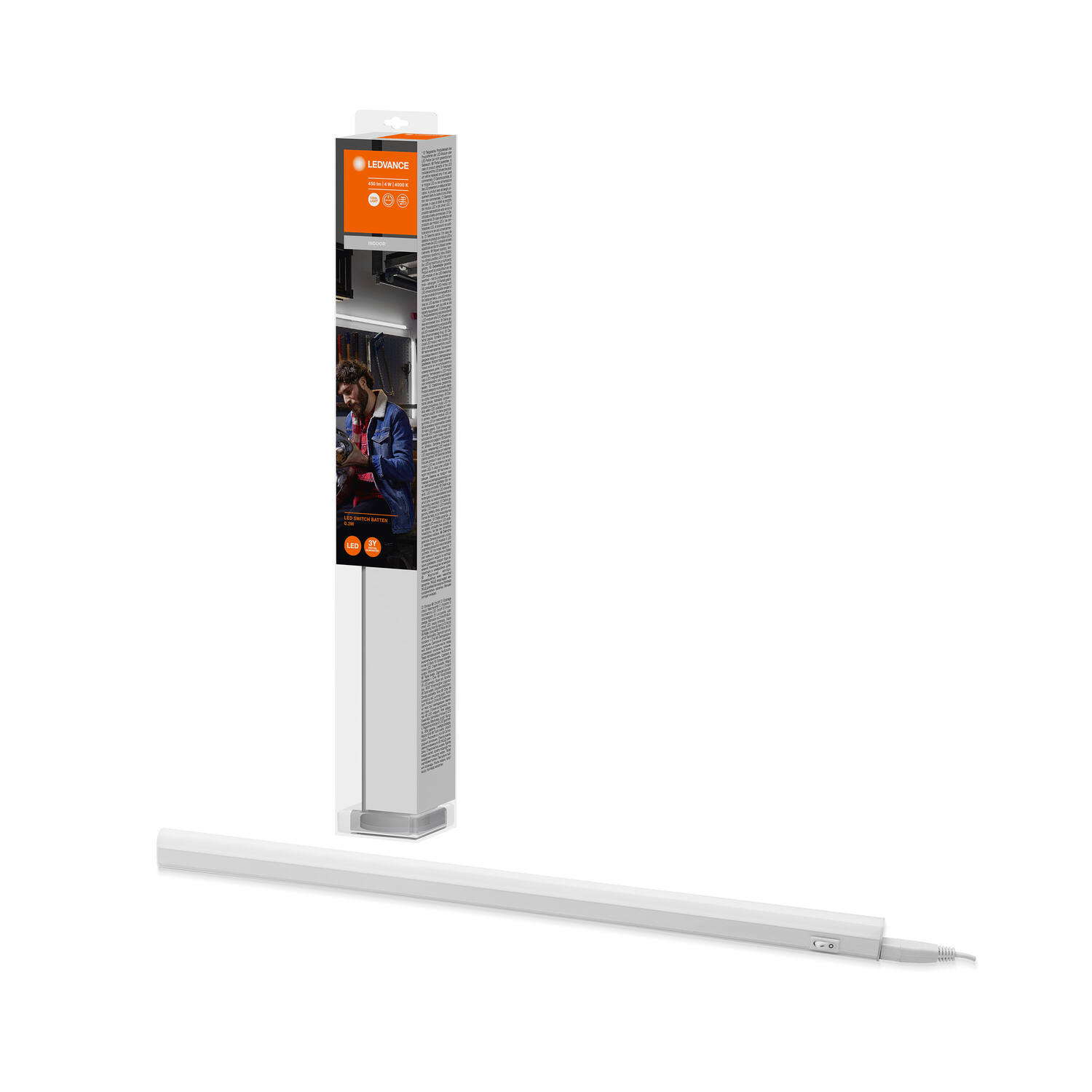 Réglette Slim IP20 4000K 4W 30cm - LEDVANCE