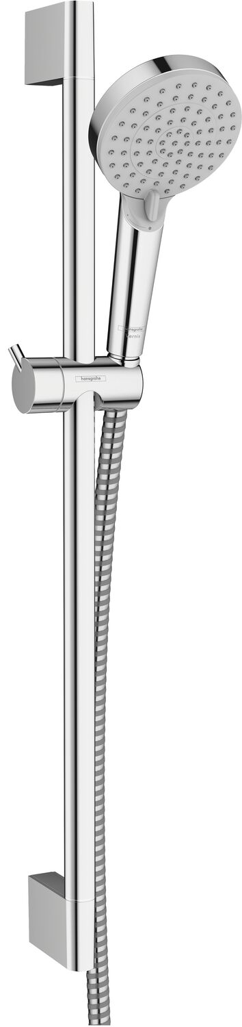 Set de douche Vernis Blend 2jet EcoSmart 9L/min + barre Unica 65cm chromé - HANSGROHE
