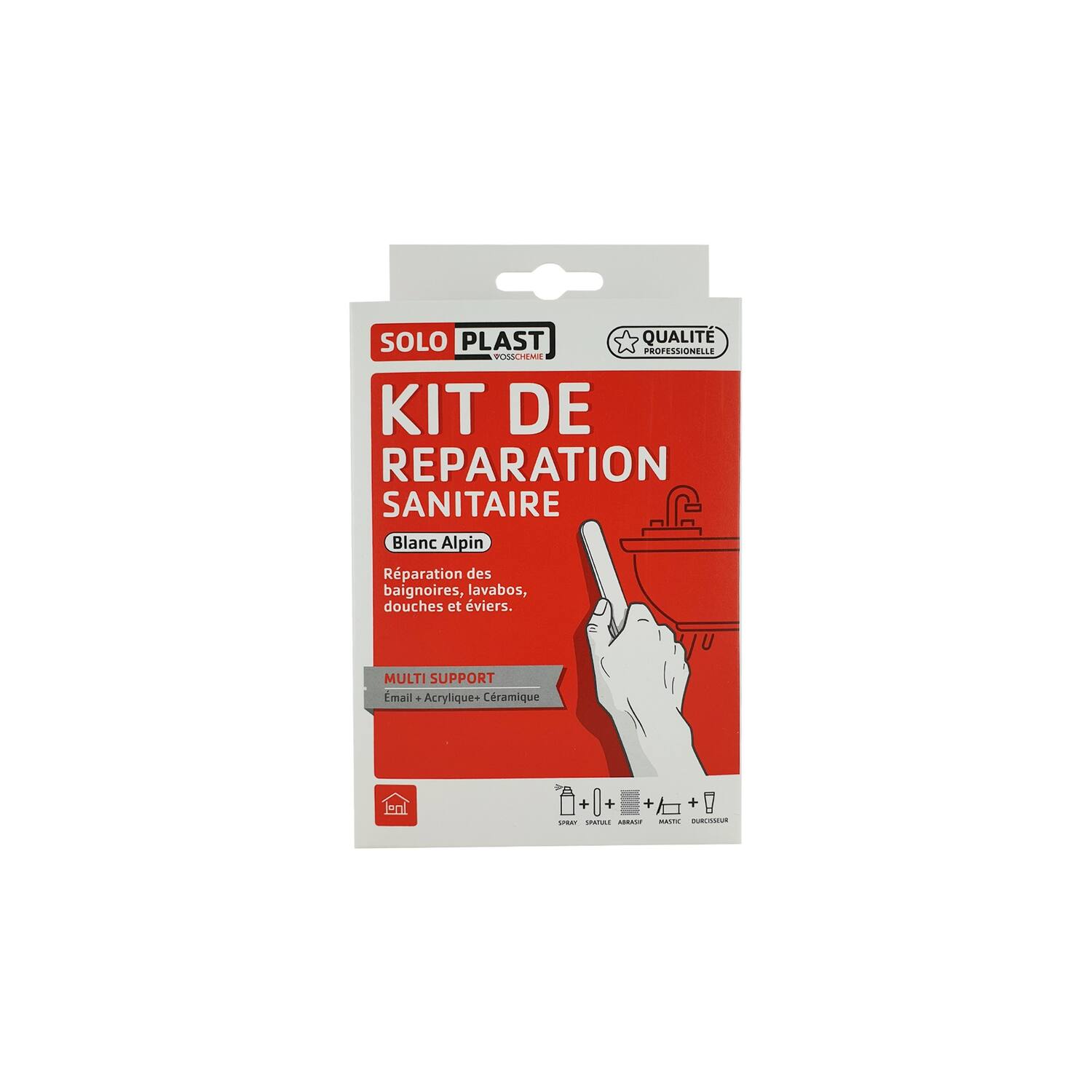 Set de réparation céramique email acrylique blanc alpin - SOLOPLAST