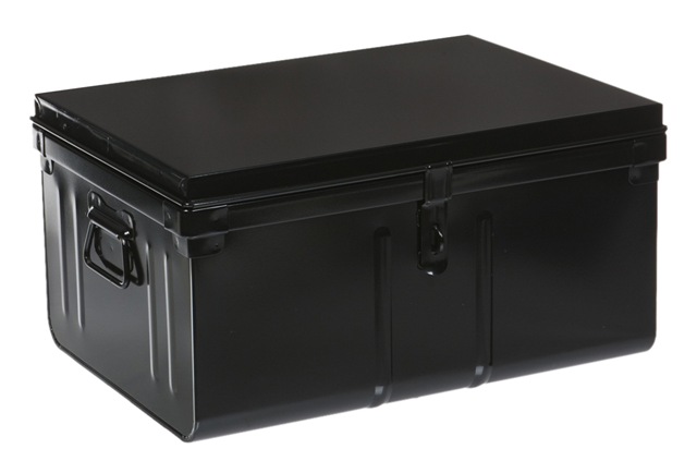 Lot de 2 coffres en métal 45/60L Fun noir - SNOR PIERRE HENRY