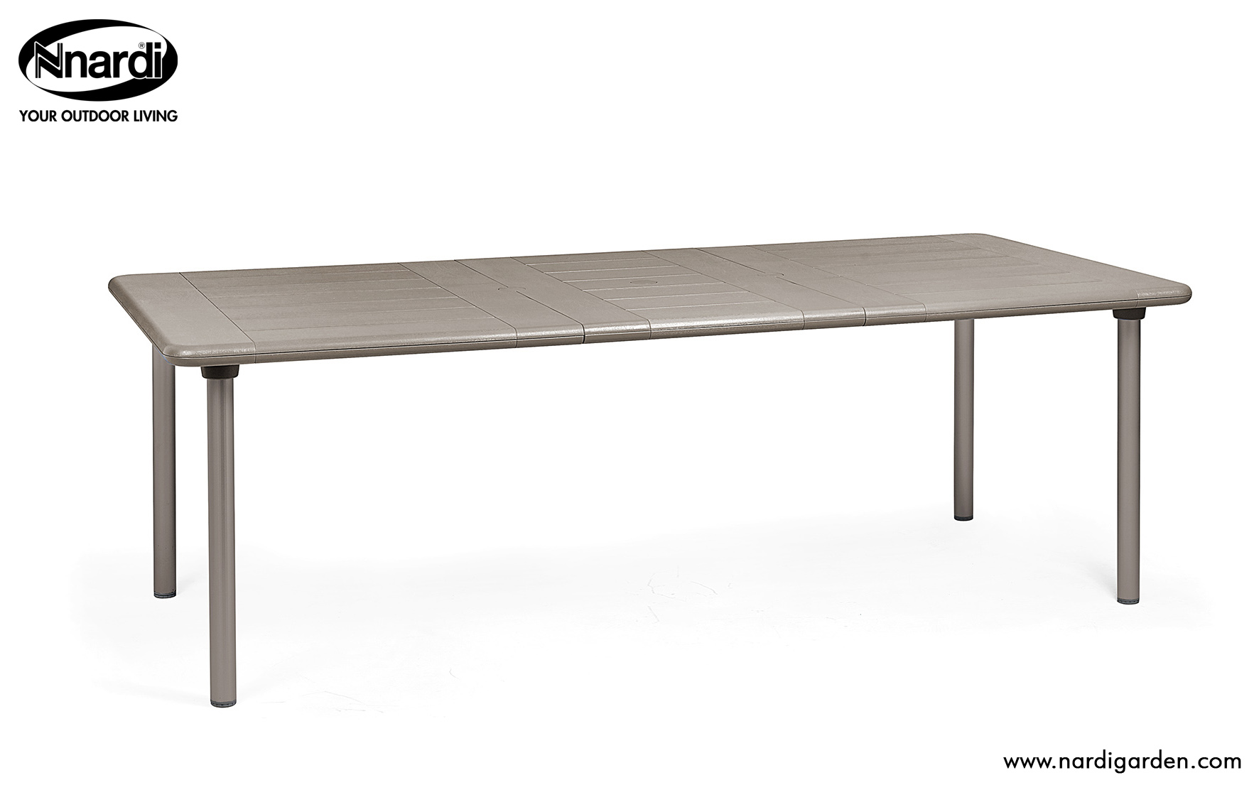 table maestrale taupe 160/220x100
