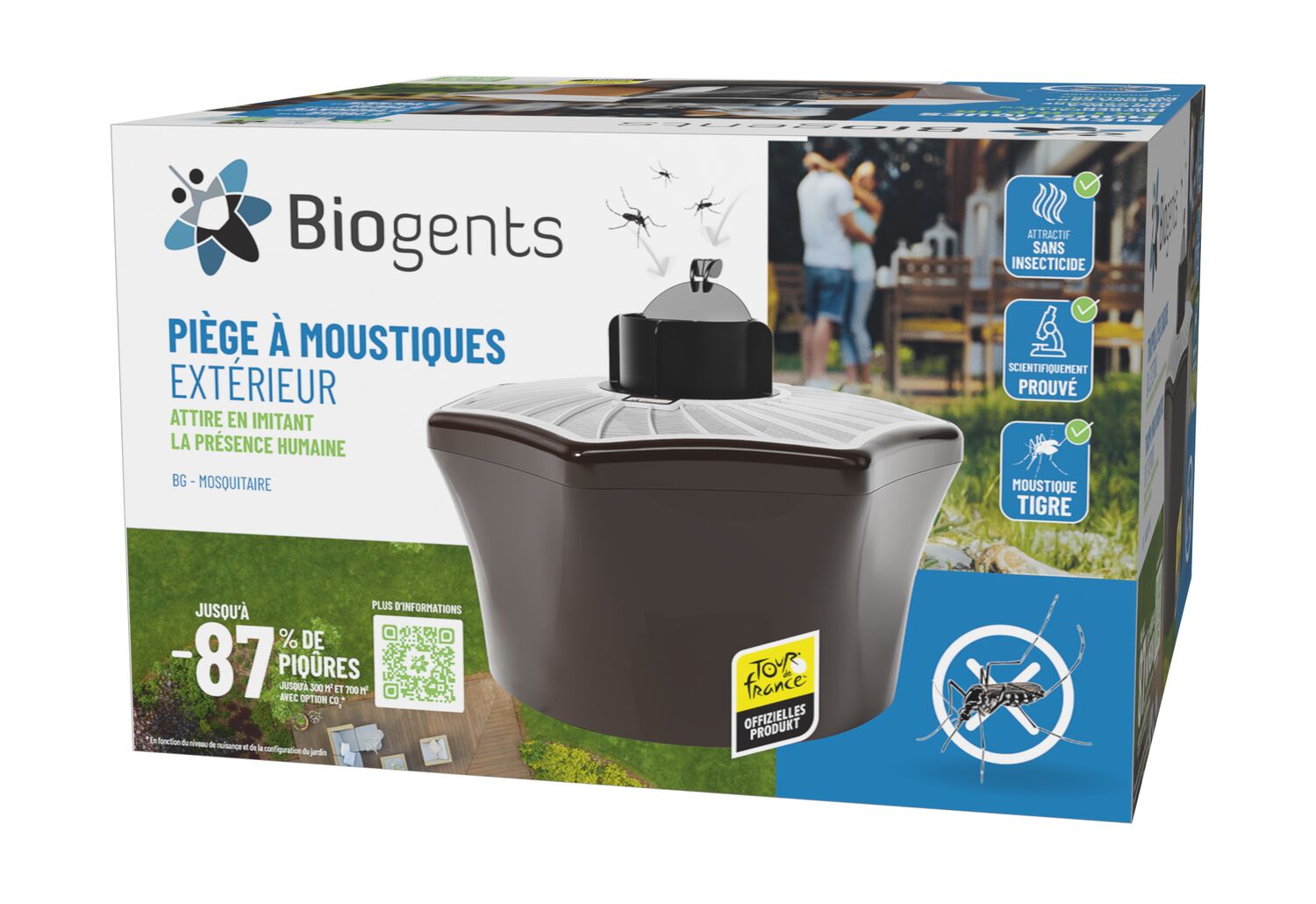 Piège à moustiques extérieur BG-Mosquitaire 4W + sachet d’attractif