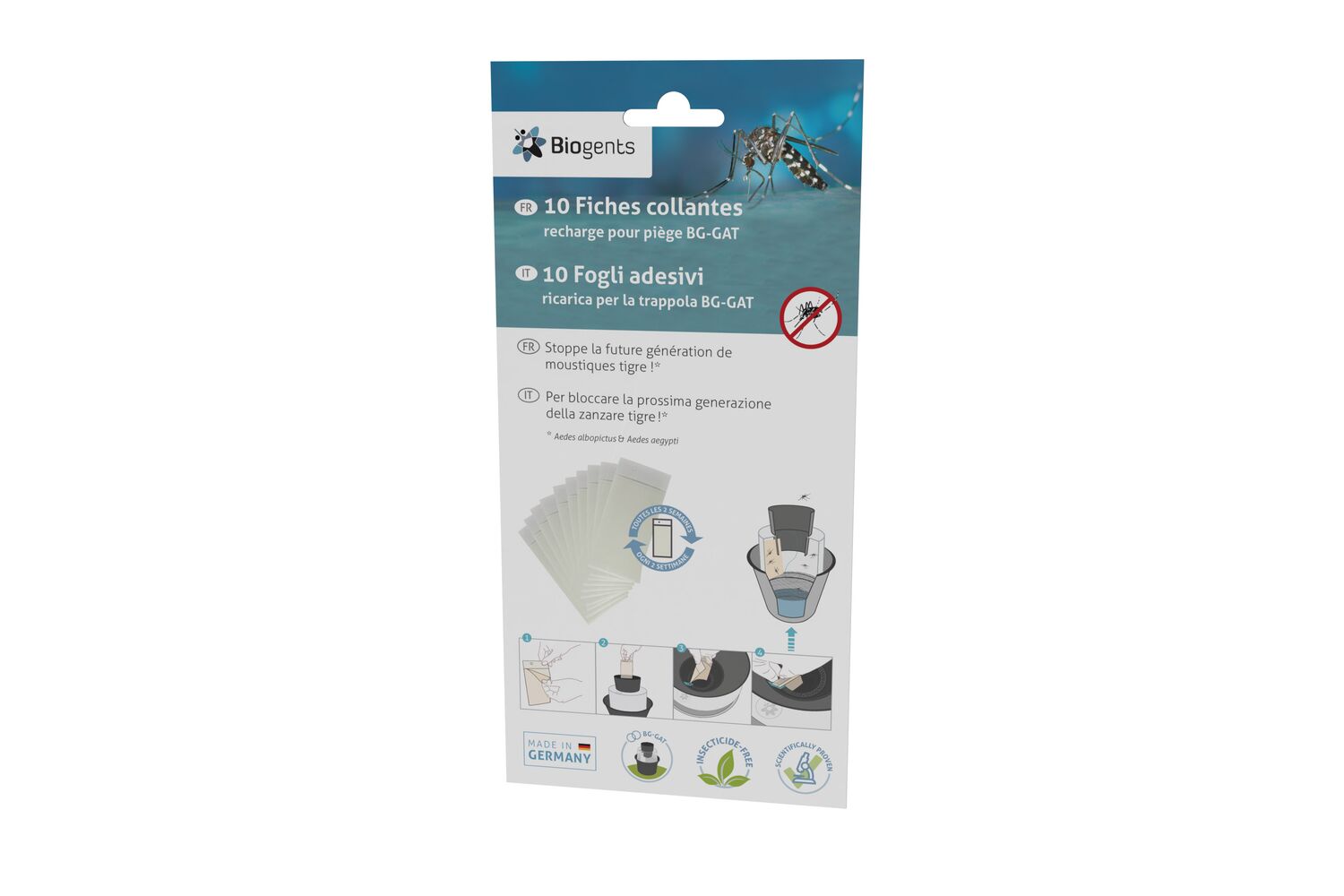 BIOGENTS 10 Fiches Collantes - Sticky Cards pour BG GAT