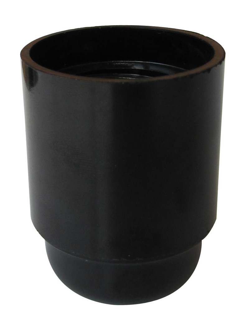 douille e27 bakélite lisse noire - TIBELEC