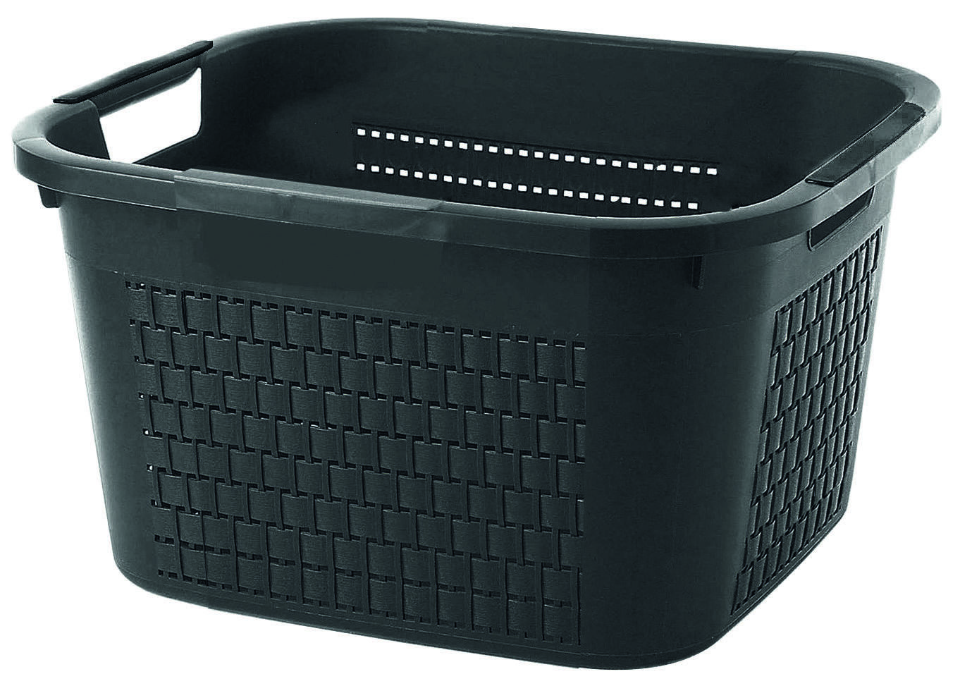 Panier à Linge Country 40L Noir - SUNDIS