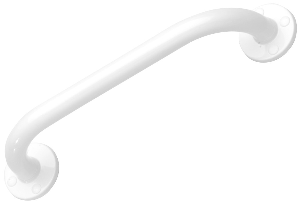 Barre d'Appui Droite 30cm ∅25mm Acier Époxy Blanc - GODONNIER