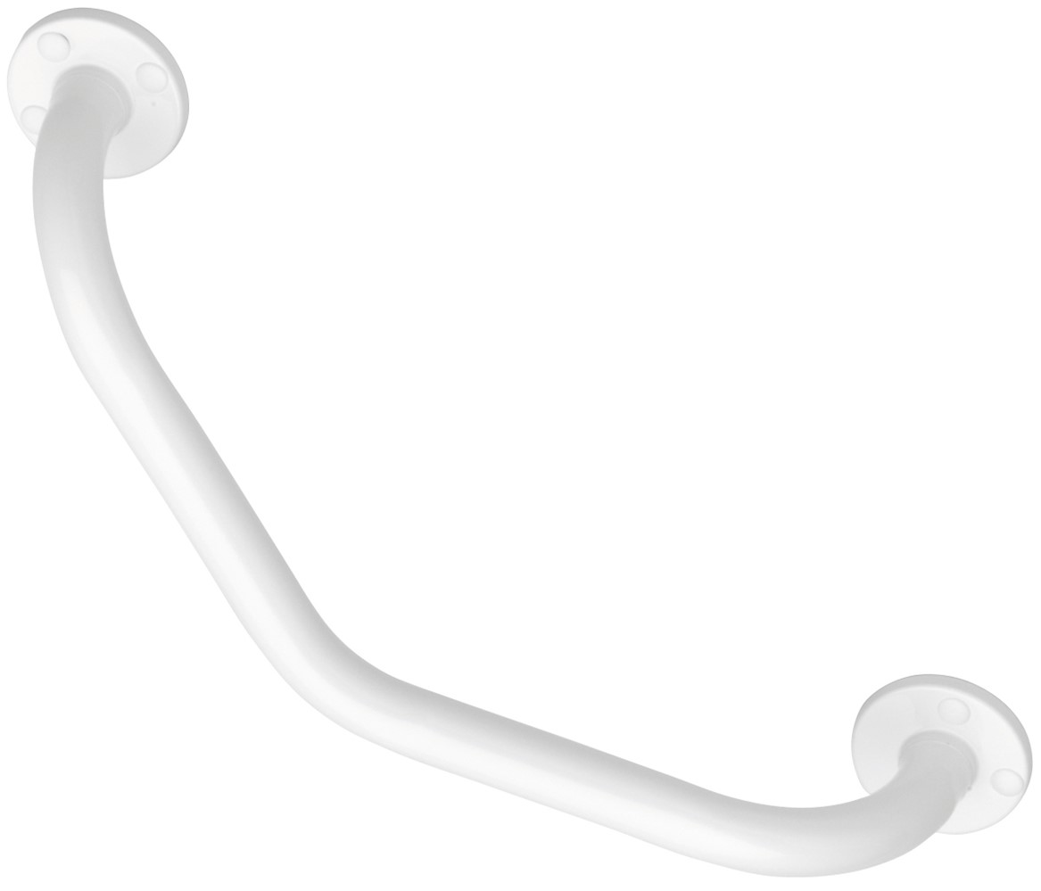 Barre d'Appui Acier Coudée 135° ∅25mm Blanc - GODONNIER