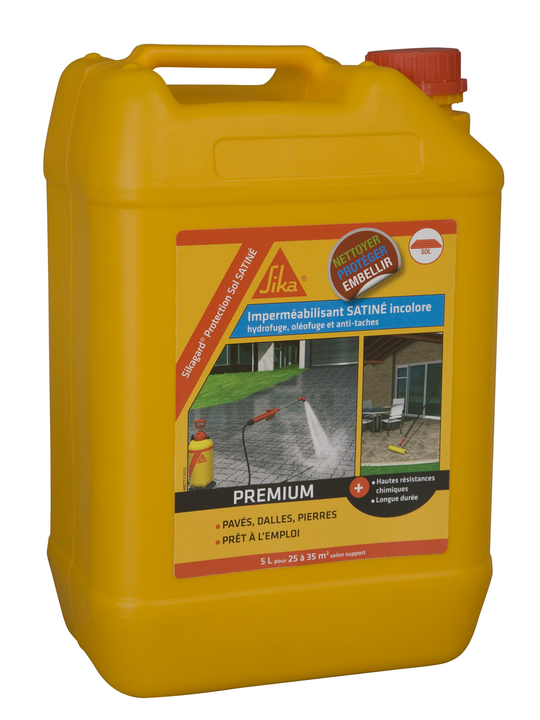 Imperméabilisant satiné incolore, hydrofuge SIKAGARD PROTECTION SOL SATINE 5 L
