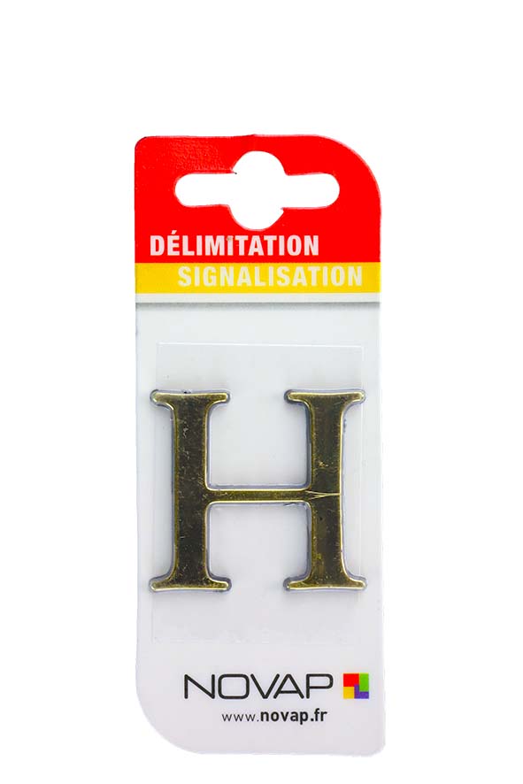 lettre autocollante en relief hauteur 40 mm coloris or h - NOVAP