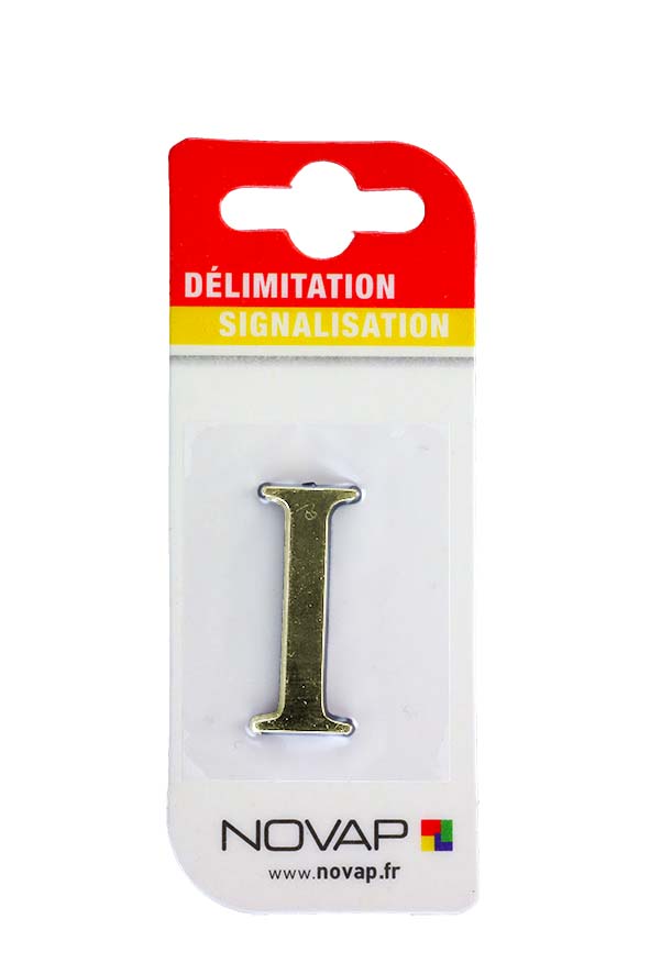 lettre autocollante en relief hauteur 40 mm coloris or i - NOVAP