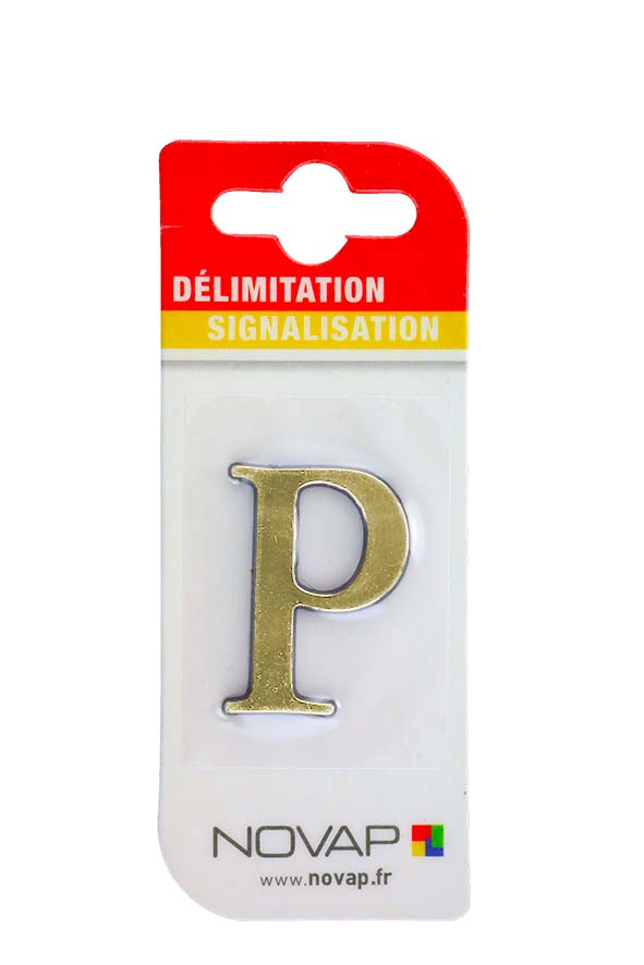lettre autocollante en relief hauteur 40 mm coloris or p - NOVAP