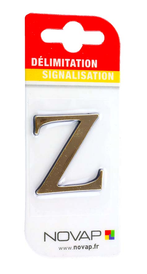 lettre autocollante en relief hauteur 40 mm coloris or z - NOVAP