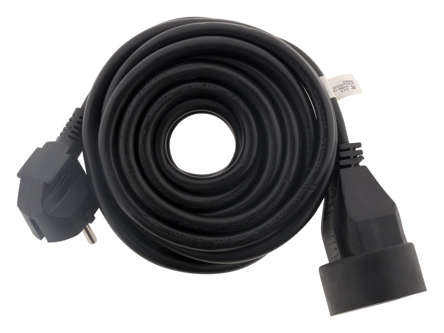 Rallonge électrique ménager 16A Noir 10m - ZENITECH